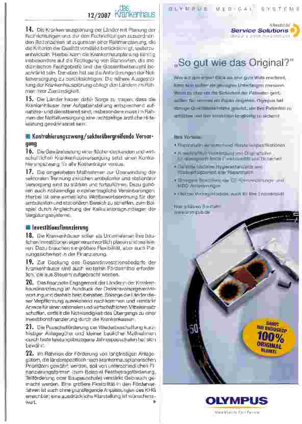 Vorschauseite 2: Zukunft der Krankenhausversorgung