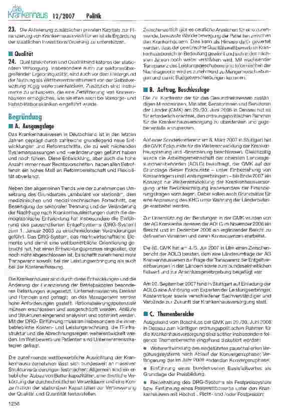 Vorschauseite 3: Zukunft der Krankenhausversorgung