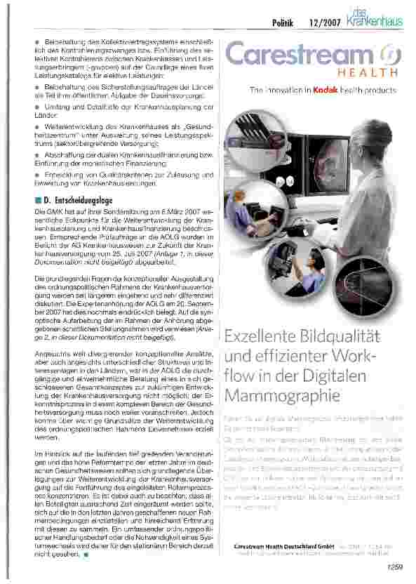 Vorschauseite 4: Zukunft der Krankenhausversorgung
