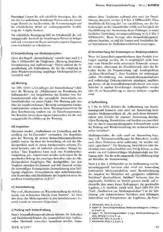 Vorschauseite 2: Medizinproduktehaftung