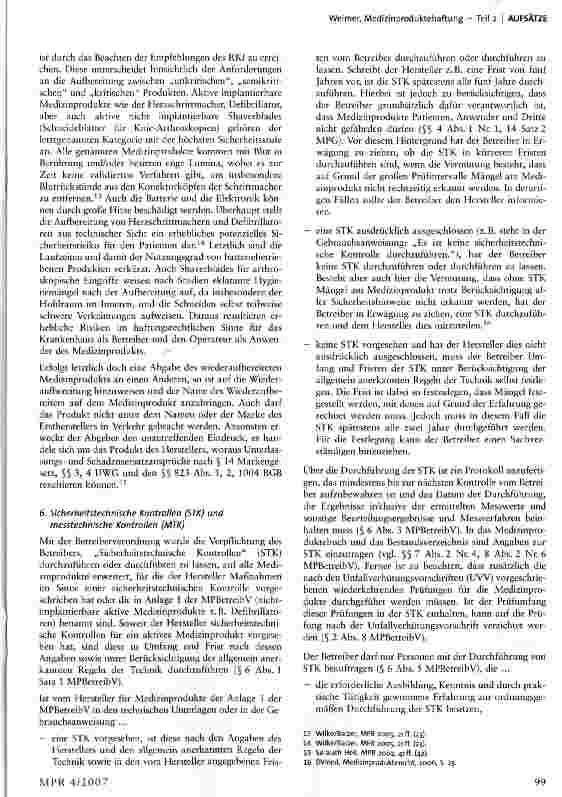 Vorschauseite 4: Medizinproduktehaftung