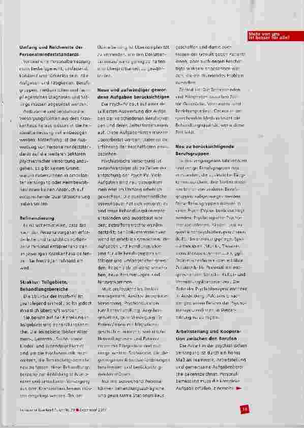 Vorschauseite 2: Personalbemessung in der psychiatrischen Krankenhausversorgung