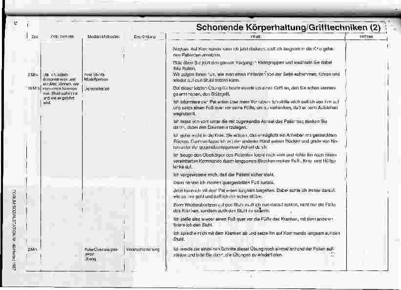 Vorschauseite 6: Schonende Körperhaltung und Grifftechniken (2)