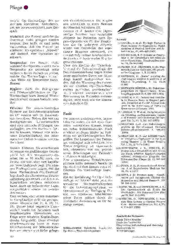 Vorschauseite 4: Risikofaktor Operationstisch: Dekubitus vorprogrammiert