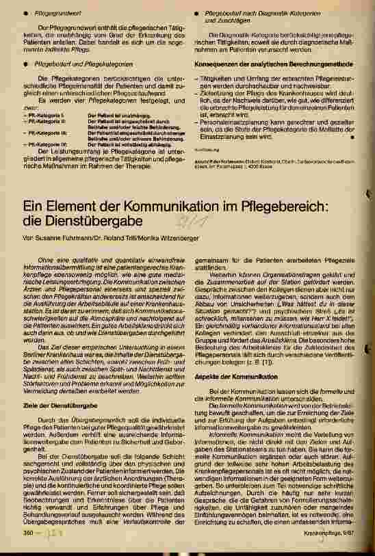 Vorschauseite 2: Neue Wege der Ermittlung des Personalbedarfs in der Krankenpflege