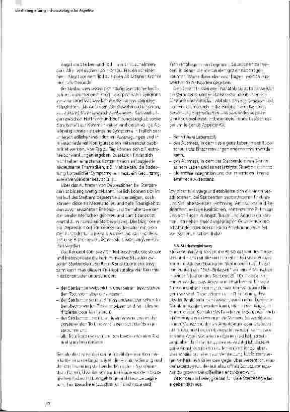 Vorschauseite 3: Sterbebegleitung - thanatologische Aspekte