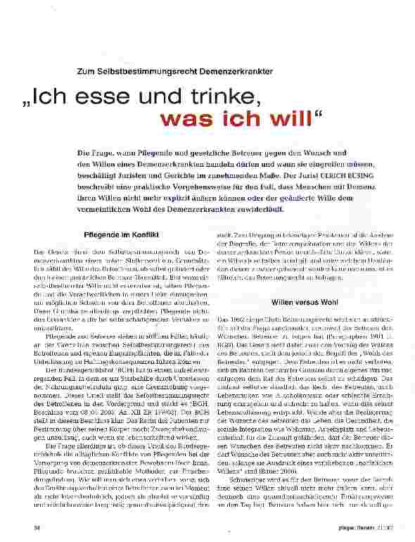 Vorschauseite 1: „Ich esse und trinke, was ich will