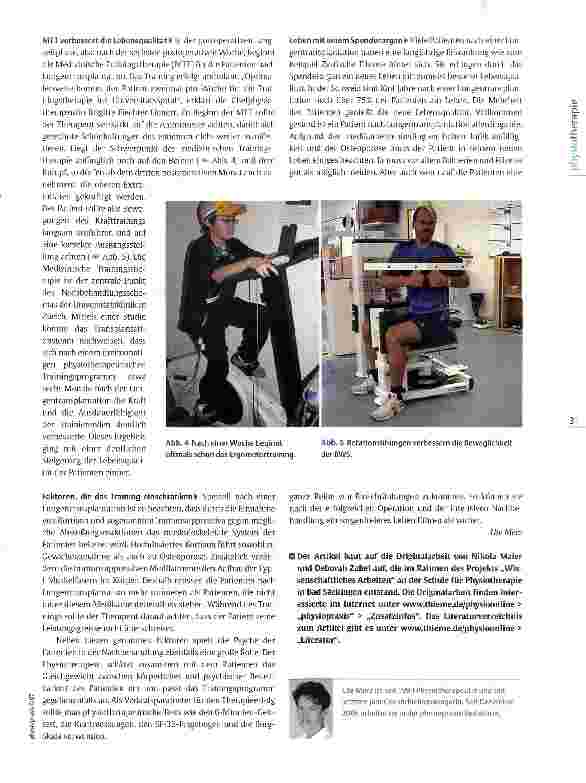 Vorschauseite 4: Physiotherapie nach Lungentransplantation Trainieren statt schonen