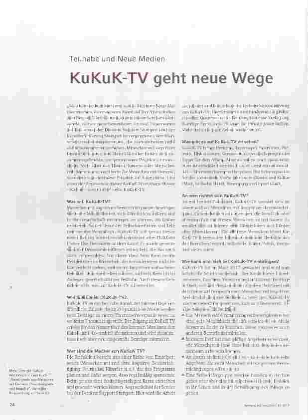 Vorschauseite 1: KuKuK-TV geht neue Wege