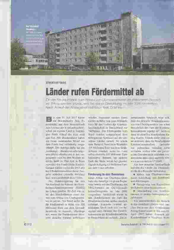 Vorschauseite 1: Länder rufen Fördermittel ab