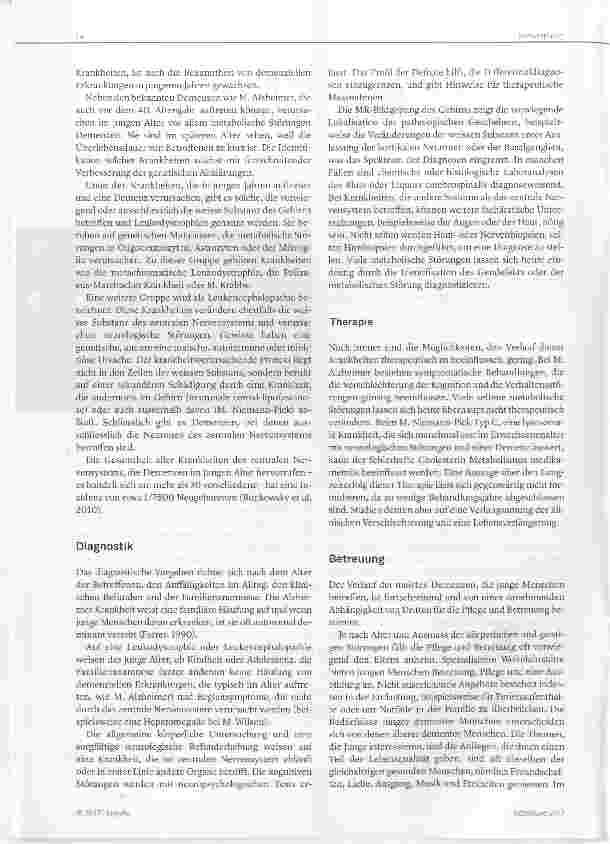 Vorschauseite 2: Aus medizinischer Sicht: Demenz bei jungen Menschen