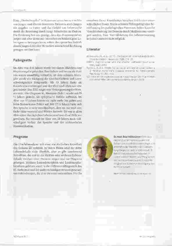 Vorschauseite 3: Aus medizinischer Sicht: Demenz bei jungen Menschen