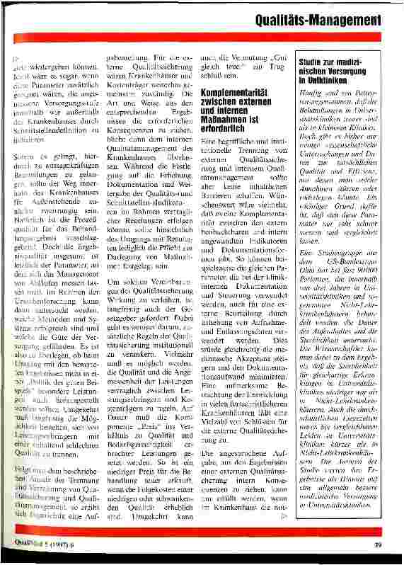 Vorschauseite 3: Wettbewerb zwischen den Kostenträgern: Unterschiedliche Vorstellungen zum Qualitätsmanagement?
