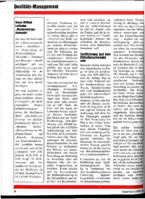 Vorschauseite 4: Wettbewerb zwischen den Kostenträgern: Unterschiedliche Vorstellungen zum Qualitätsmanagement?
