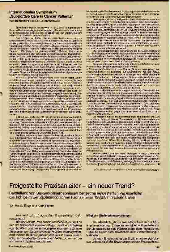 Vorschauseite 1: Freigestellte Praxisanleiterein neuer Trend?
