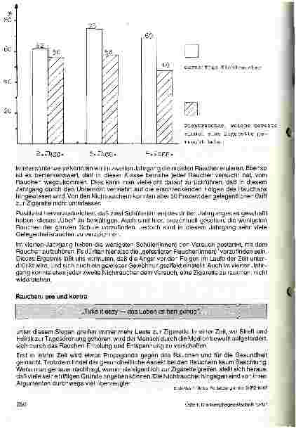Vorschauseite 4: Das Rauchen an unserer Schule