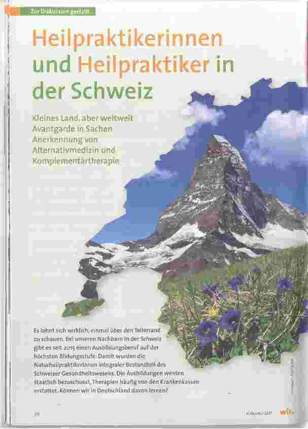 Vorschauseite 1: Heilpraktikerinnen und Heilpraktiker in der Schweiz