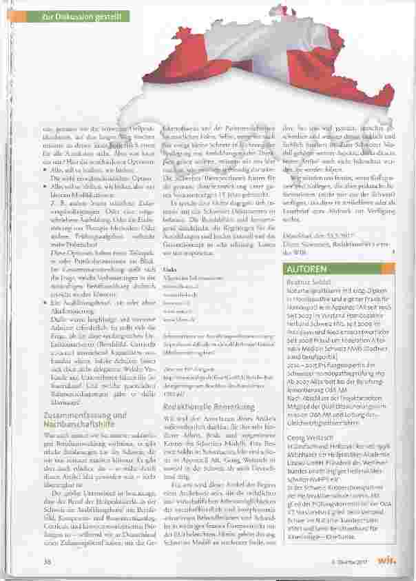 Vorschauseite 5: Heilpraktikerinnen und Heilpraktiker in der Schweiz