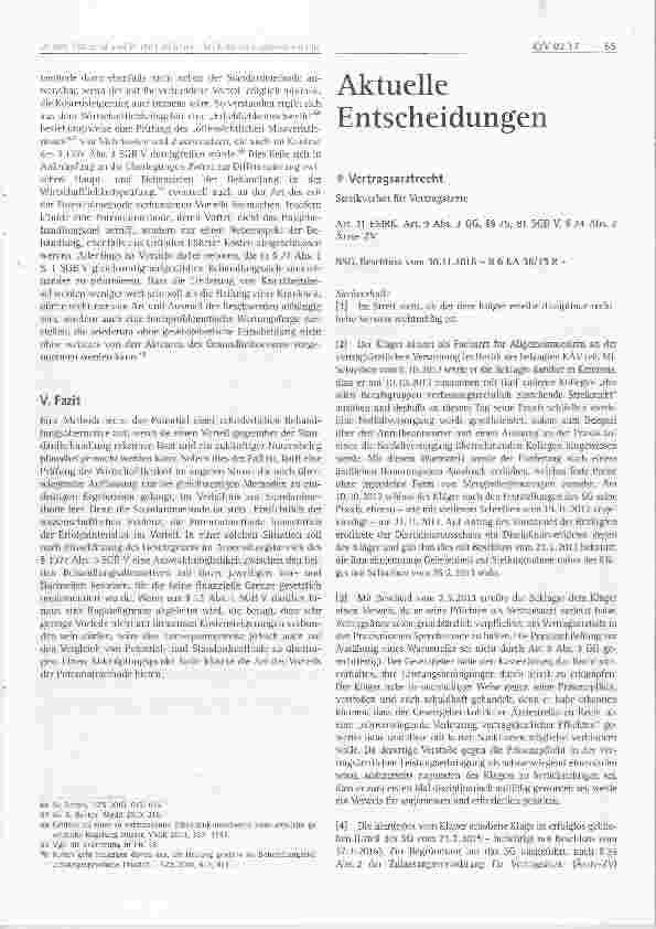 Vorschauseite 1: Vertragsarztrecht Streikverbot für Vertragsärzte