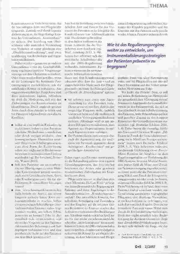 Vorschauseite 5: Hält die Krankenhaus-Regulierung ethischen Kriterien stand?