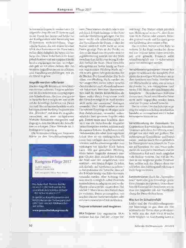 Vorschauseite 2: Angriffsszenarien und Möglichkeiten der Vorbeugung Krankenhaus gehackt wie sicher ist unsere IT?