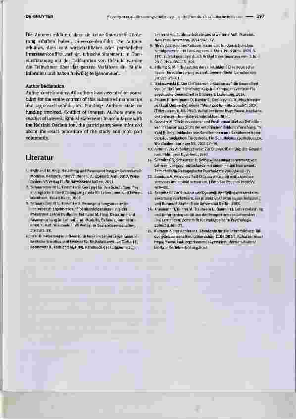 Vorschauseite 4: Belastungserleben von Lehrkräften durch schulische Inklusion