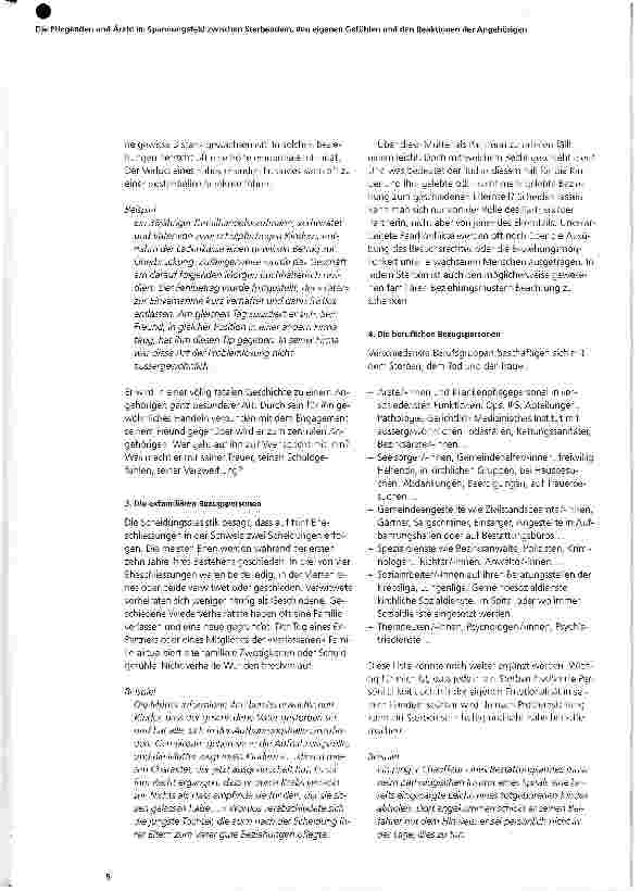 Vorschauseite 2: Die Pflegenden und Ärzte im Spannungsfeld zwischen Sterbendem, den eigenen Gefühlen und den Reaktionen der Angehörigen