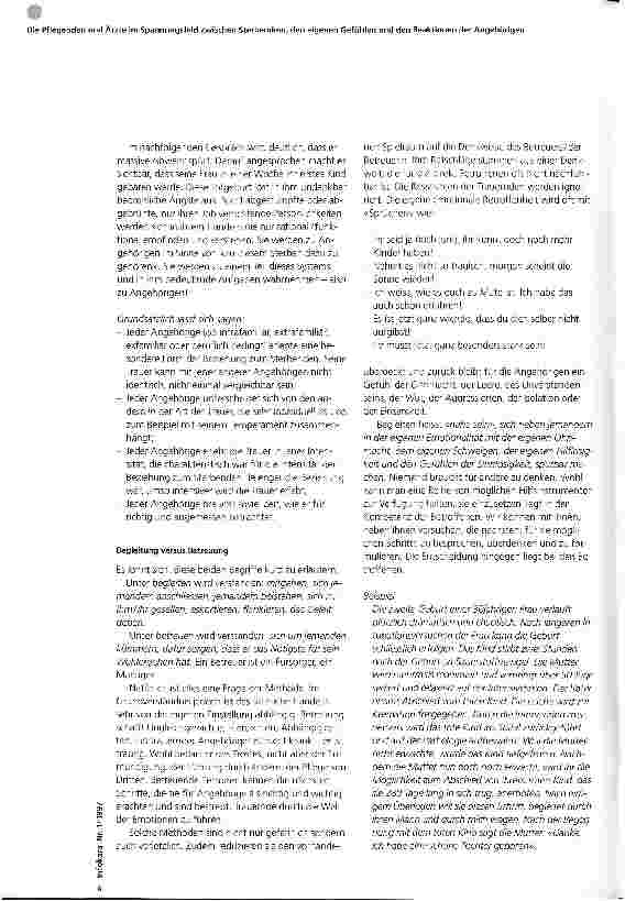 Vorschauseite 3: Die Pflegenden und Ärzte im Spannungsfeld zwischen Sterbendem, den eigenen Gefühlen und den Reaktionen der Angehörigen