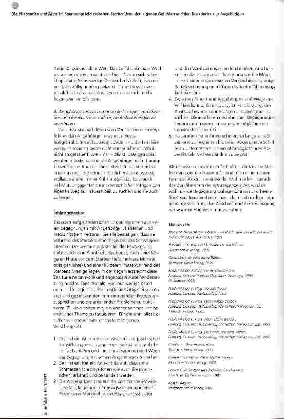 Vorschauseite 5: Die Pflegenden und Ärzte im Spannungsfeld zwischen Sterbendem, den eigenen Gefühlen und den Reaktionen der Angehörigen