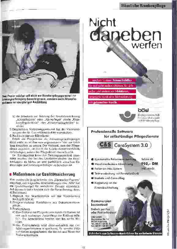 Vorschauseite 2: Abgrenzungen einmal anders Erster Entwurf für die Rahmenempfehlung nach § 132 a SGB V seitens der Leistungserbringer