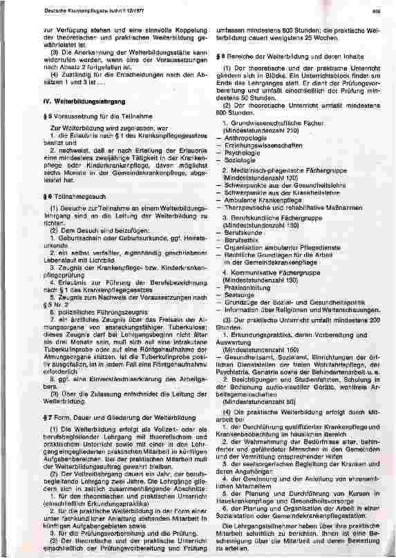 Vorschauseite 2: Muster für eine landesgerechte Ordnung der Weiterbildung und Prüfung für Pflegepersonal für Gemeindepflege
