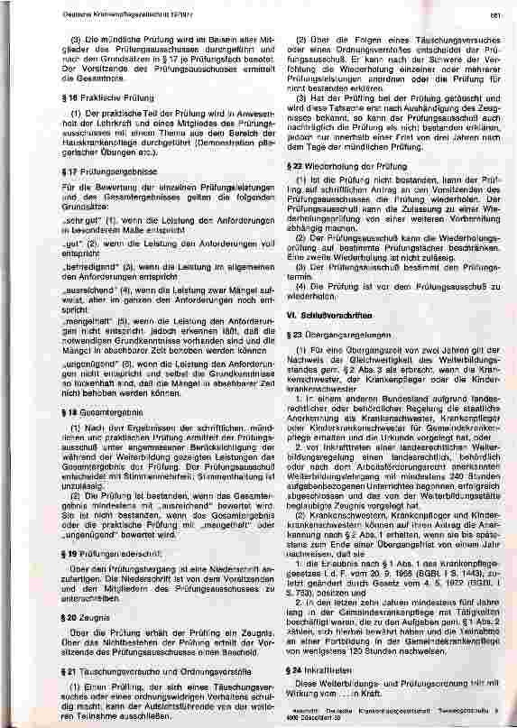 Vorschauseite 4: Muster für eine landesgerechte Ordnung der Weiterbildung und Prüfung für Pflegepersonal für Gemeindepflege