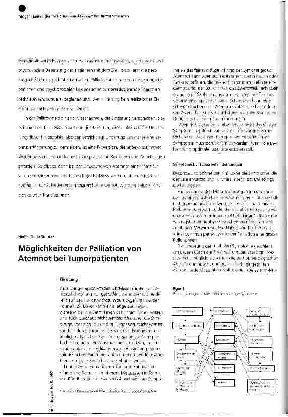 Vorschauseite 1: Möglichkeiten der Palliation von Atemnot bei Tumorpatienten