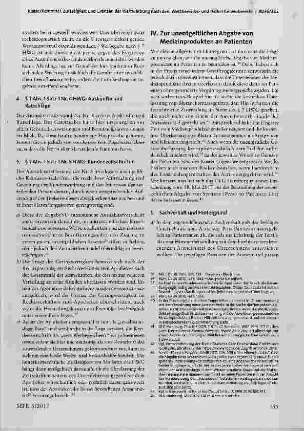 Vorschauseite 5: Zulässigkeit und Grenzen der Wertwerbung nach dem Wettbewerbsund Heilmittelwerberecht Eine Analyse der aktuellen Rechtsprechung zur Reichweite des Zuwendungsverbots nach § 7 HWG