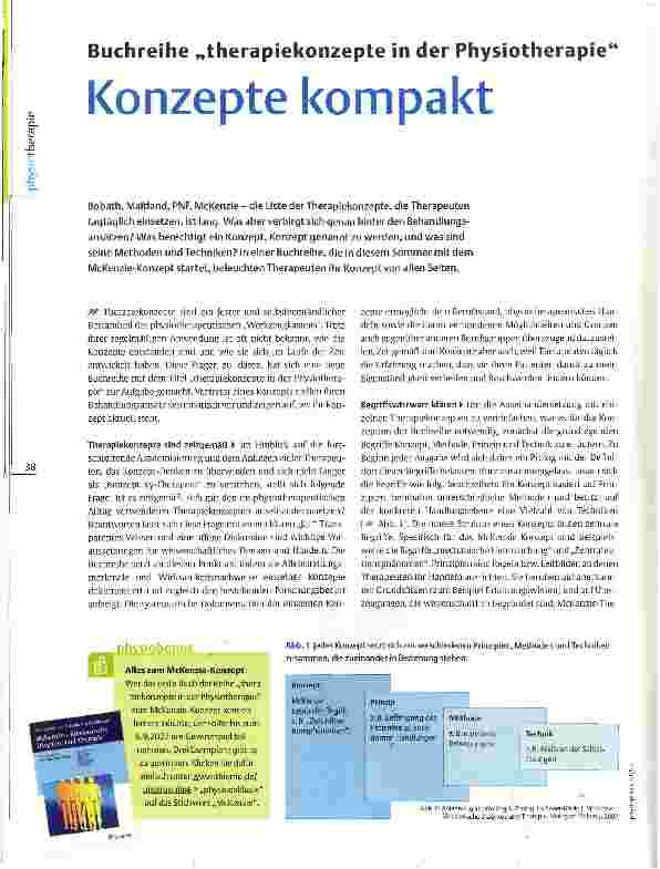 Vorschauseite 1: Buchreihe „therapiekonzepte in der Physiotherapie Konzepte kompakt