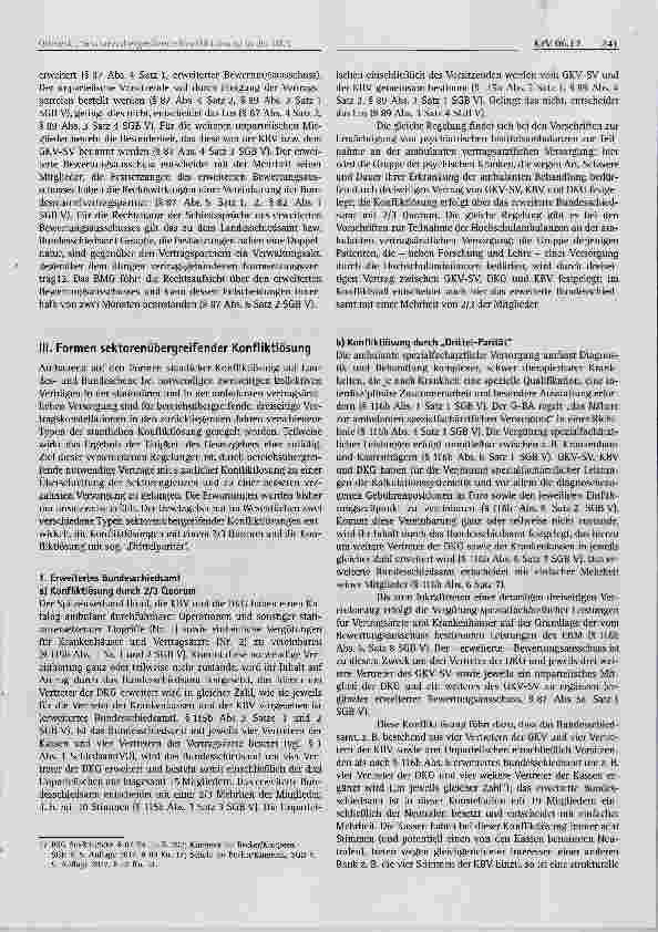 Vorschauseite 5: Sektorenübergreifende Konfliktlösung in der GKV durch die gemeinsame Selbstverwaltung