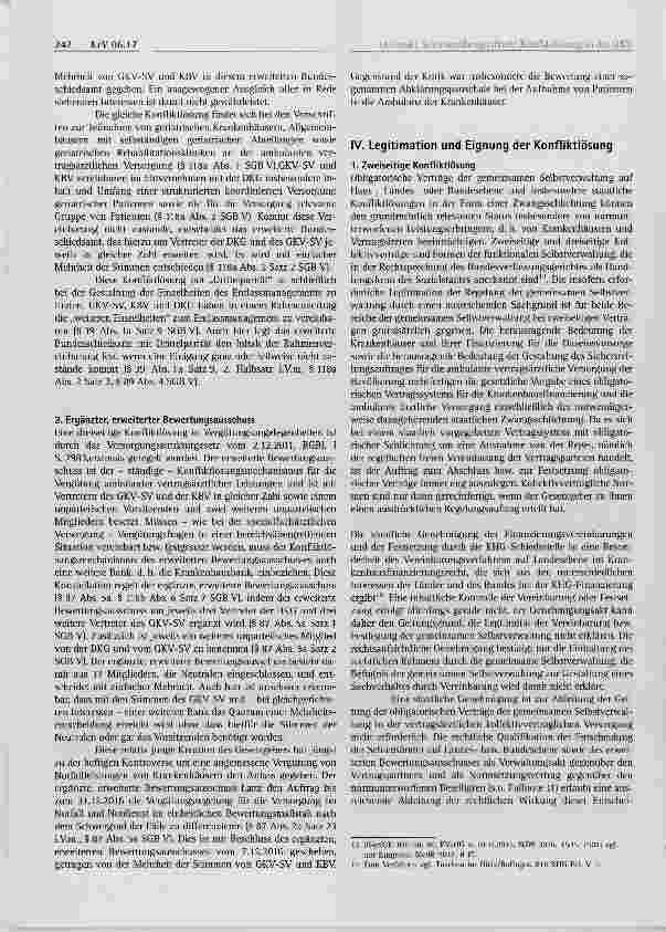 Vorschauseite 6: Sektorenübergreifende Konfliktlösung in der GKV durch die gemeinsame Selbstverwaltung