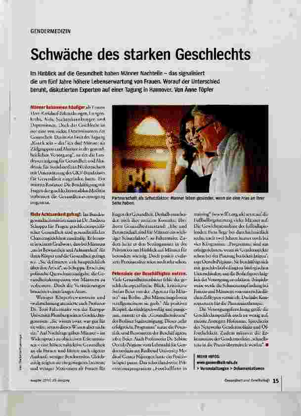 Vorschauseite 1: Schwäche des starken Geschlechts
