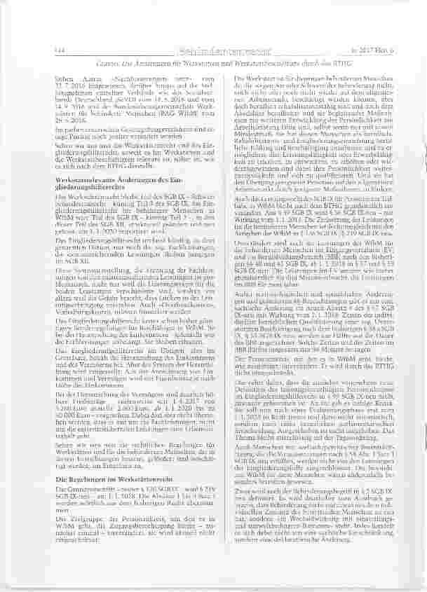 Vorschauseite 3: Die Änderungen für Werkstätten und Werkstattbeschäftirte durch das Bundesteilhabegesetz (BTHG) - Übersicht und Zwischenbilanz