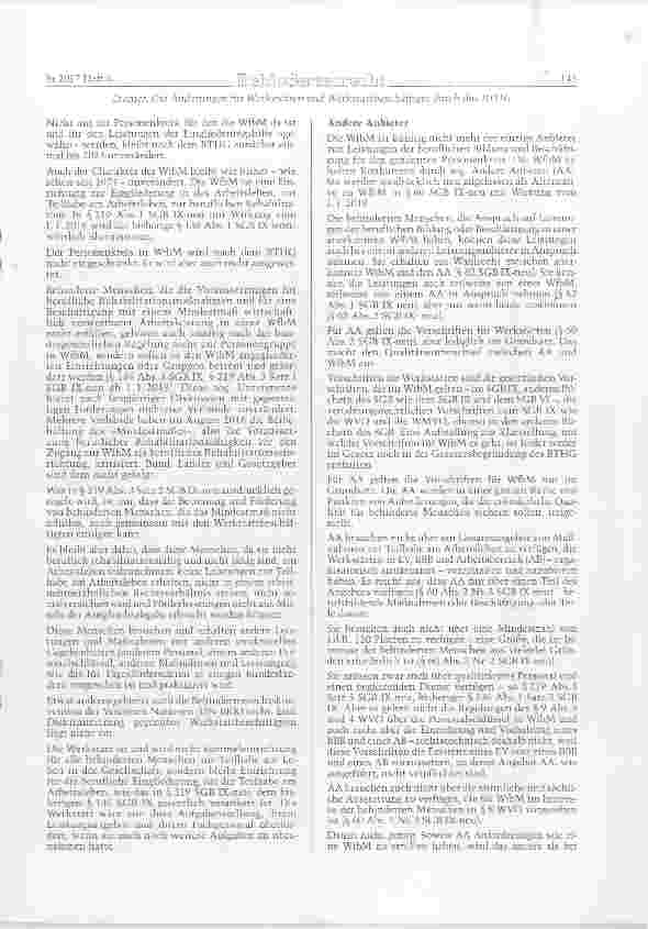 Vorschauseite 4: Die Änderungen für Werkstätten und Werkstattbeschäftirte durch das Bundesteilhabegesetz (BTHG) - Übersicht und Zwischenbilanz