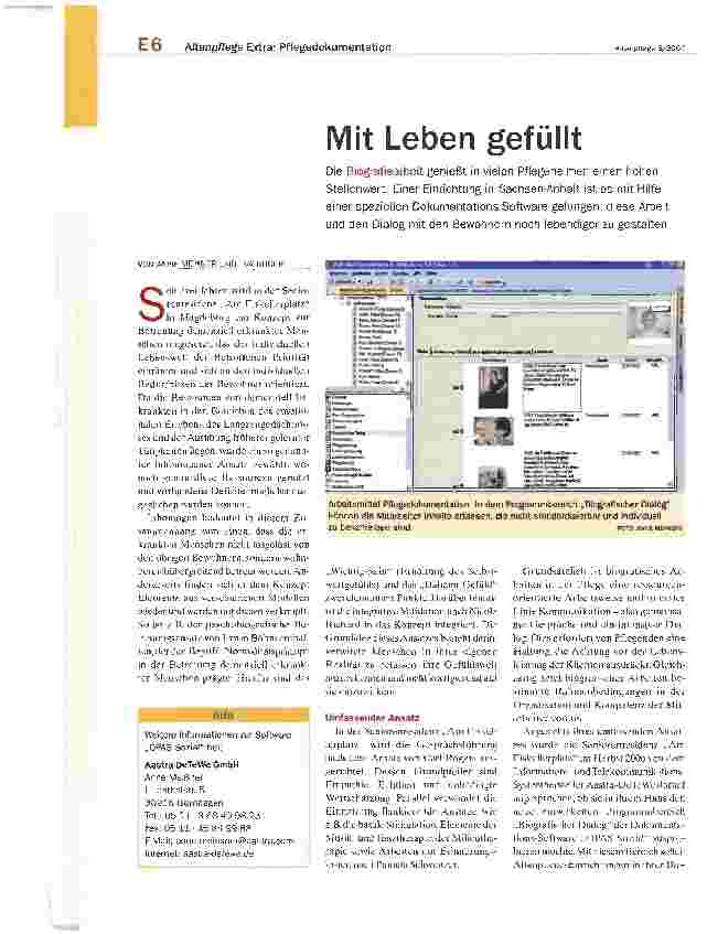 Vorschauseite 1: Mit Leben gefüllt