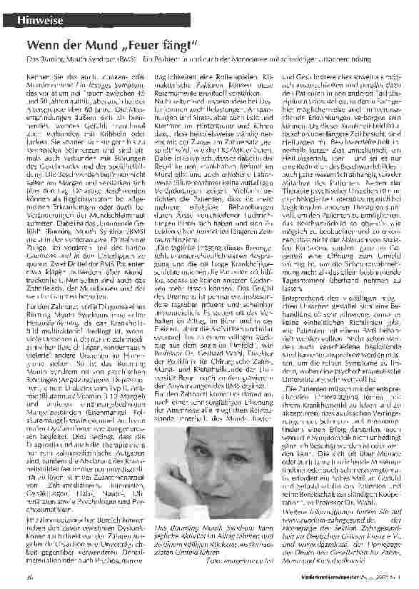 Vorschauseite 1: Wenn der Mund Feuer fängt