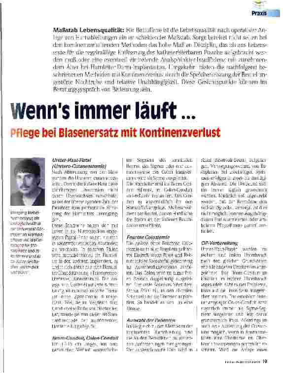 Vorschauseite 1: Wenns immer läuft Pflege bei Blasenersatz mit Kontinenzverlust