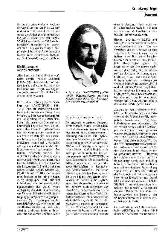 Vorschauseite 4: Die Bluttransfusion im Wandel der Zeit