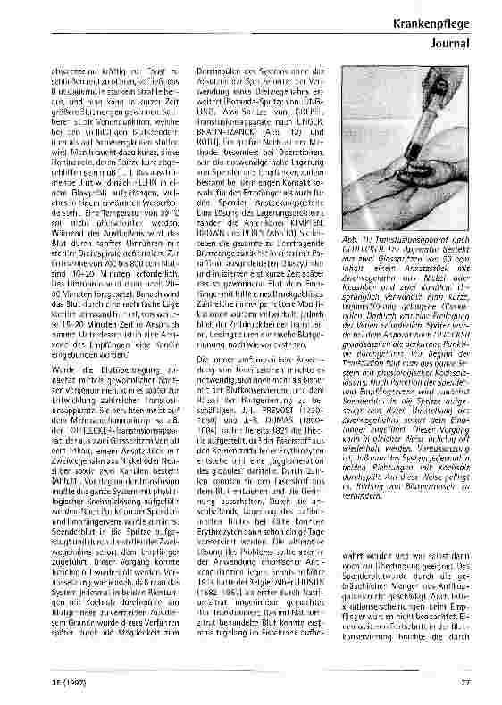 Vorschauseite 6: Die Bluttransfusion im Wandel der Zeit