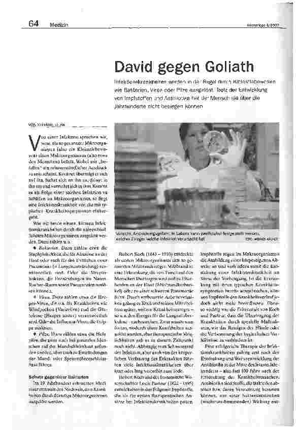 Vorschauseite 1: David gegen Goliath