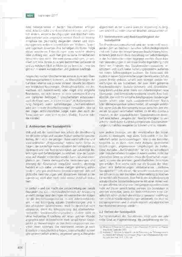 Vorschauseite 5: Gesellschaftliche Trends und wie Sozialpolitik darauf antworten sollte