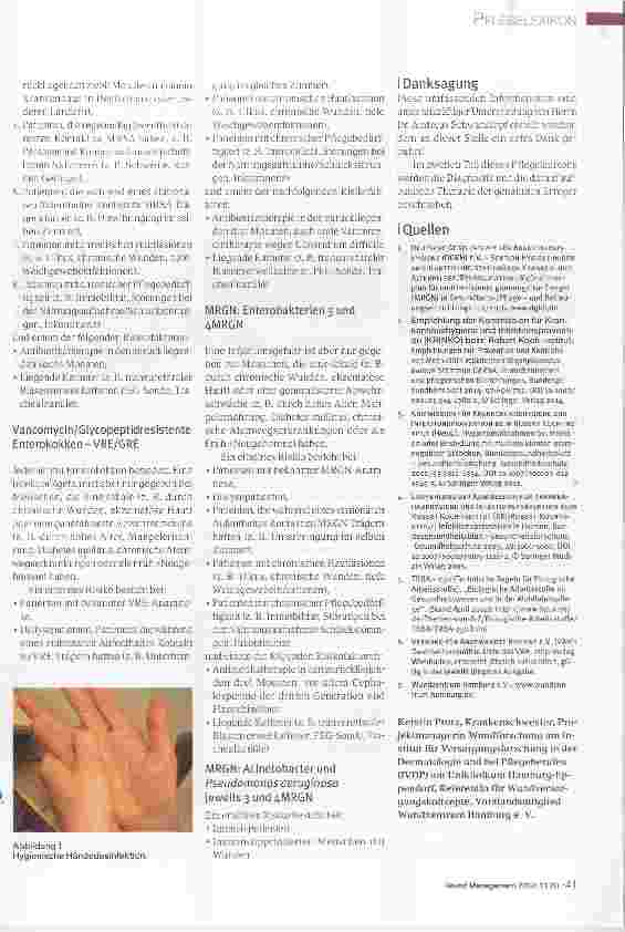 Vorschauseite 3: PFLEGELEXIKON-DIE SERIE ZUM SAMMELN Informationen zum Methicillin-resistenten Staphylococcus aureus (MRSA), zu Vancomycin resistenten Enterokokken (VRE) und zu Multi-Resistenten G…