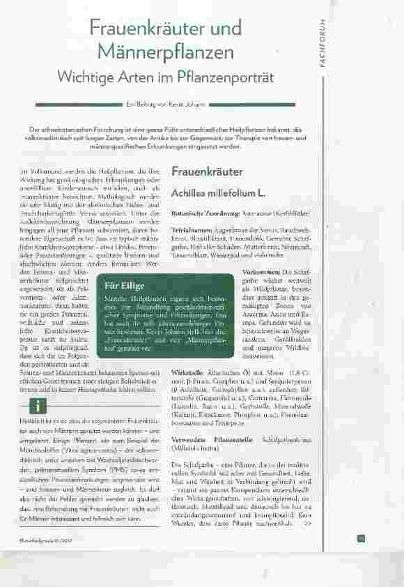 Vorschauseite 1: Männerpflanzen Wichtige Arten inn Pflanzenporträt
