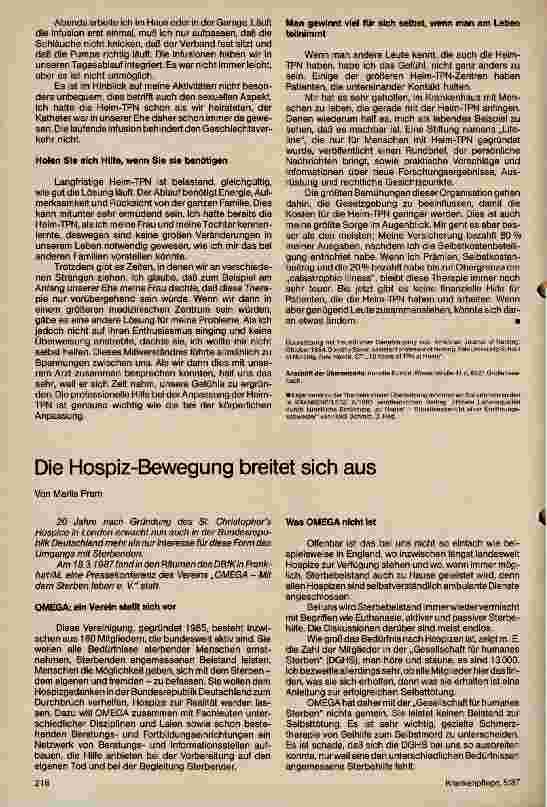 Vorschauseite 1: Die Hospiz-Bewegung breitet sich aus